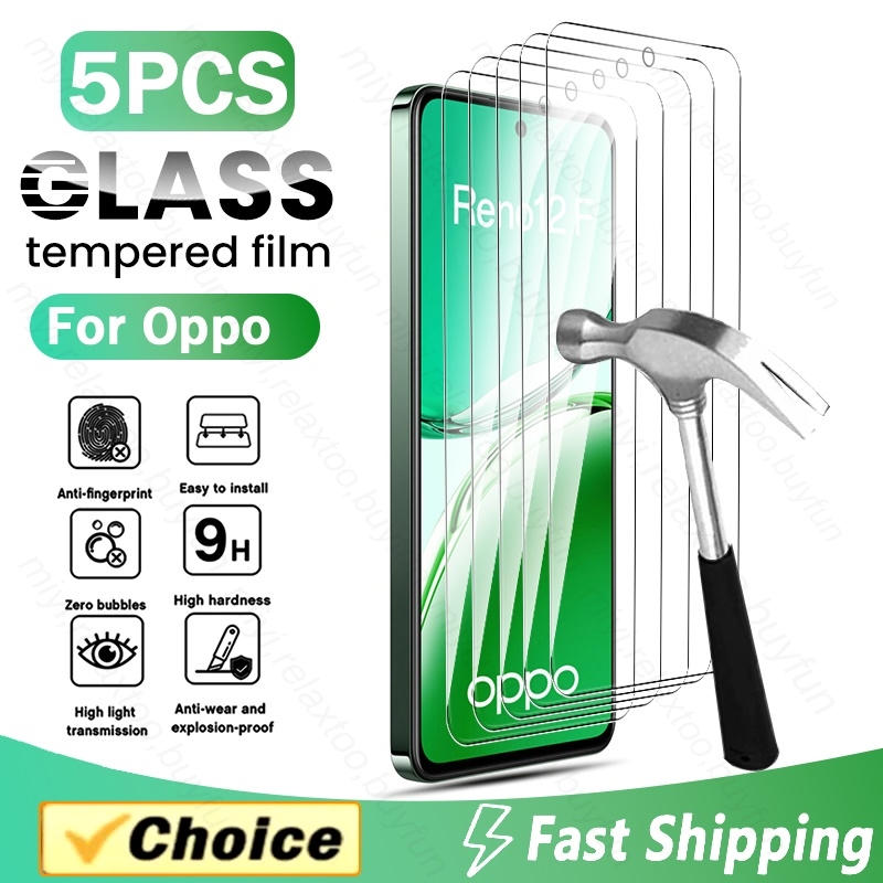 Oppo Reno 12 - 5 adet 100% orijinal HD temperli