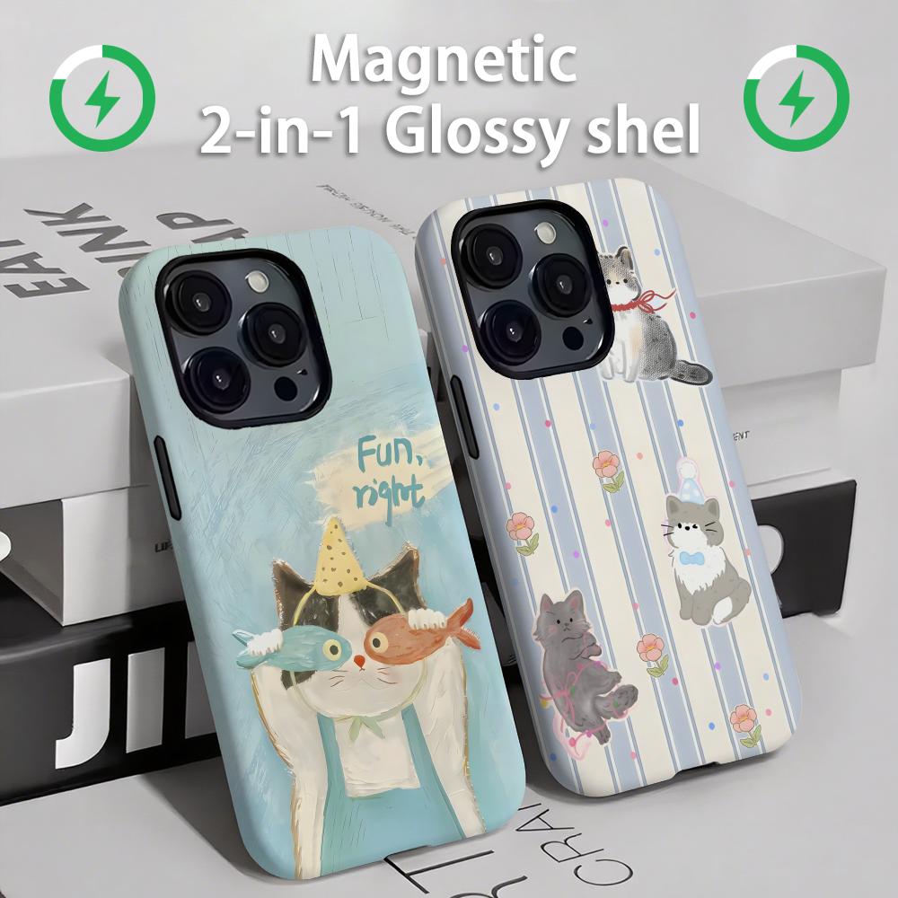 Apple Iphone 15 Pro Max - Sevimli kediler ve köpekler Telefon Kılıfı