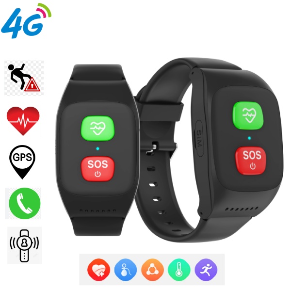 Fall Detection Watch - Düşme Algılama 4G Yaşlılar için Akıllı