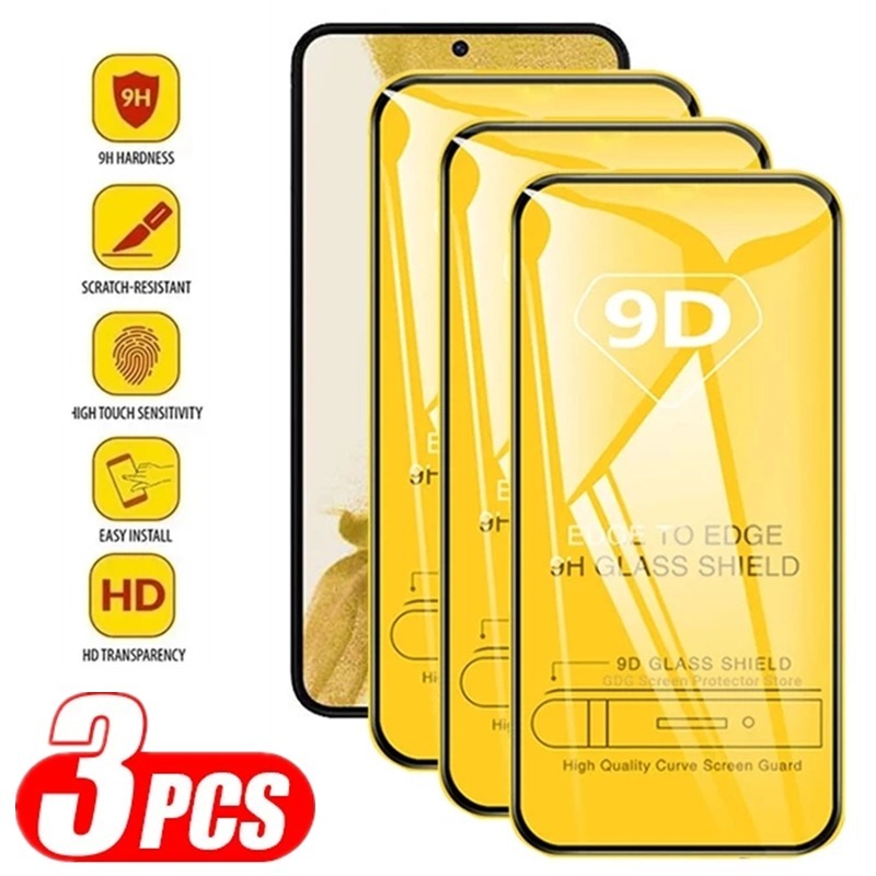 Realme Gt 6 - 3 adet 9D Tam Kapak Ekran